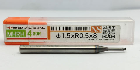 EM.CARBIDE MHRH430R (DIA.1.5 R0.5 L8) "NS Tool"